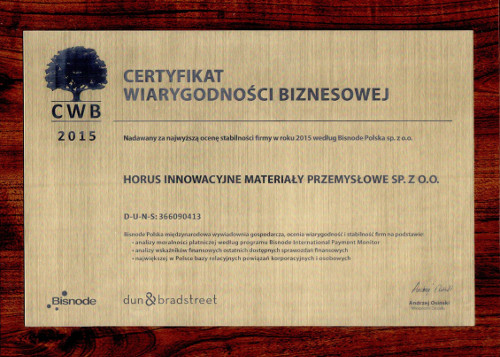 Certyfikat Wiarygodności Biznesowej