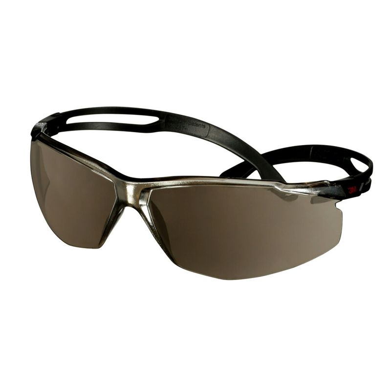 3M™ SecureFit™ 500 Okulary ochronne, czarne oprawki, powłoka odporna na zarysowanie/zaparowanie, srebrne, lustrzane soczewki, SF509AF-BLK-20 szt./opakowanie