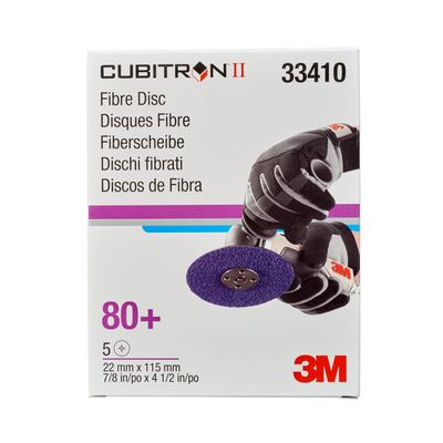Dysk fibrowy 3M™ Cubitron™ II 786C, 115 mm x 22 mm, szczelinowy, 80+, 33410