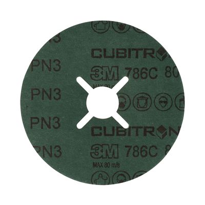 Dysk fibrowy 3M™ Cubitron™ II 786C, 115 mm x 22 mm, szczelinowy, 80+, 33410